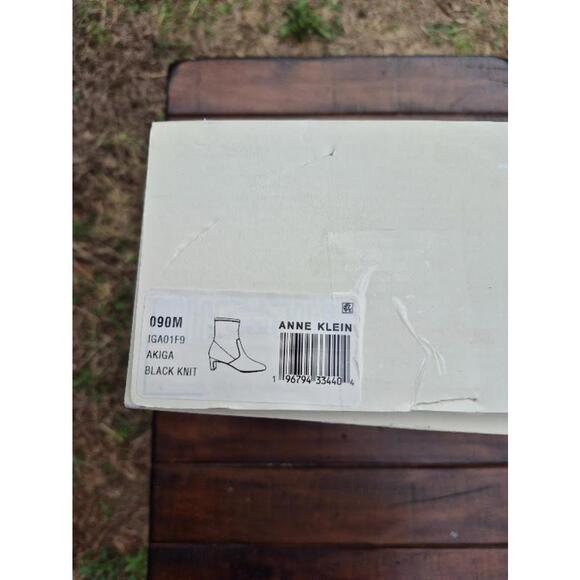 Anne Klein Iga Boots Womens US 9 M Black Faux Suede Kitten Heel Dress Bootie NEW - Picture 7 of 8